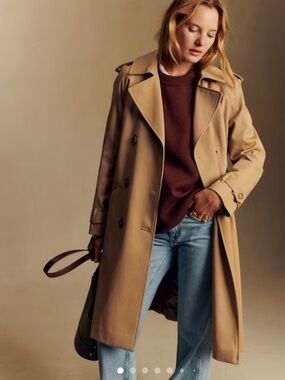 SÉZANE Scott Trench Coat - Camel